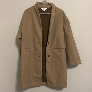 Oversized tan coat